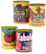 Carousel Home Set of 4 Decorative Replica Food Tin Cans | 4 Piece Mediterranean Retro Metal Storage Tin Set | Vintage Style Metal Food Display Cans