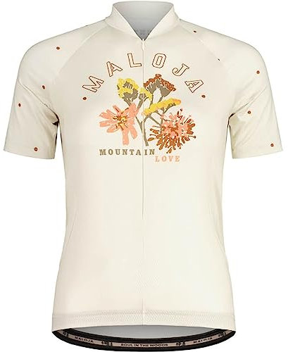 Maloja W Vanilm. 1/2 Trikot Weiß - Funktionelles modernes Damen Bike Trikot, Größe L - Farbe Glacier Milk