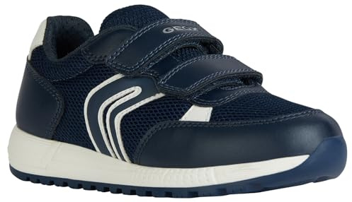 Geox J ALBEN Boy C Sneaker, Navy/White, 39 EU