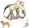Mehrzweck-Hundegeschirr mit Leine Set, Ausbruchsicheres Anti Zug Hundegeschirr, Anti Zug Geschirr Hund Sicherheitsgeschirr, Hundegeschirre Kleine Hunde für Kleine Mittelgroße Hunde(Beige, L)