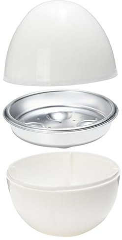 OUNONA Microwave Egg Poacher Electric Egg Cooker Steamer Round Shape Boiler Pp Aluminum Alloy Easy Clean