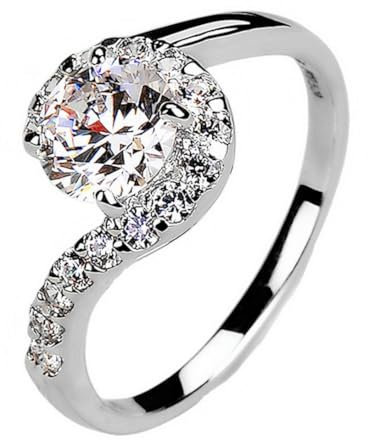 Gu Feng Fragezeichen-Ringe Luxus-Eheringe für Frauen mit Intarsien aus Zirkon Ring
