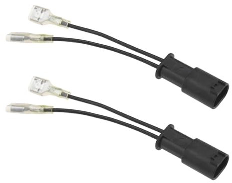 OTOTEC 2 Stück Auto-Lautsprecherkabel-Adapter Autohupen-Spezialstecker Kompatibel mit BMW Hupenkabelbaum Pigtail-Buchse Autohupen-Stecker Kabelbäume Schwarz