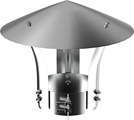 Schornsteinaufsatz, Schornsteinaufsatz, Kegeloberteil, Schornsteinaufsatz aus Edelstahl, Entlüftungsaufsatz, Allzweck-Schornsteinaufsatz, Schornsteinaufsatz, Ofenrohr, Regenschutz, Schutzkappe, Topf,