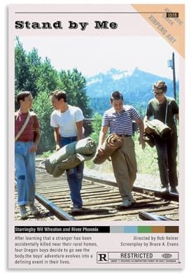 Stand by Me Vintage-Film-Poster, Poster, dekorative Malerei, Leinwand, Wandposter und Kunstdruck, moderne Familienschlafzimmer-Dekoration, Poster, 30 x 45 cm