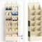 Lifewit Over the Door Shoe Organizers, 1 Pack Hanging Shoe Rack with 11 Pockets, 5 Layers Shoe Holder for Closet Door Storage Includes Boots, Toys, Water Bottles, Daily Necessities, Beige