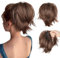 HSAJS Pinza Extensión de Cola de Caballo Pieza de Cabello Sintético Liso Extensiones de Cola de Caballo Totalmente Corta Natural Sintético Extensiones para Mujeres Chica