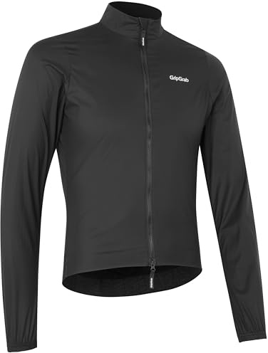 GripGrab PACR Windjacke Rennrad Herren Winddichte Radjacke MTB Gravel Bike | Leichter Windbreaker mit 2-Wege-RV, atmungsaktivem Mesh-Einsatz und kleinem Packmaß für Trikottaschen, enganliegende Passform