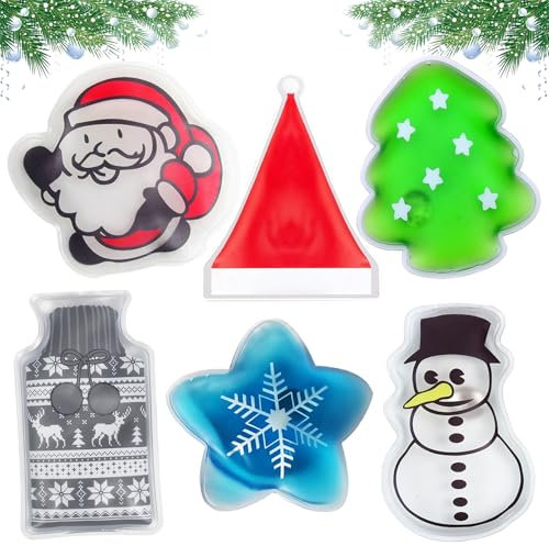 Taschenwärmer Wiederverwendbar, 6 Stück Handwärmer Weihnachten, Handwärmer Kinder, Taschenwärmer Knicken, Weihnachten Hand Wärmer, Taschenwärmer Winter Fingerwärmer Weihnachten Geschenke für Kinder