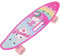 MUL-BOUTIQUE Leises Kinder-Skateboard, Einhorn-Motiv, mit beleuchteten PU-Rollen, für Anfänger, geeignet für Mädchen ab 6 Jahren