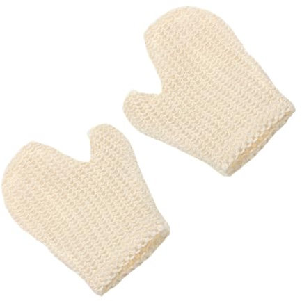 Natürlicher Sisal Faser Badehandschuhe 2 Stück für Dusche