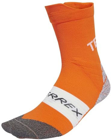 adidas Unisex Terrex Xperior CLIMACOOL Trail Crew Socks, semi impact orange, 6.5-8