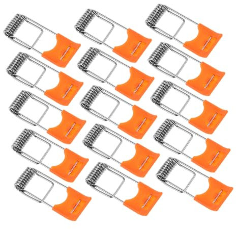 jojofuny 50 StüCk Led Deckenleuchte Einbauleuchten Federklemmen - Orange Lampenhalter Clips FüR Downlight, Einfache Installation, Rostfrei, 4.2x1.7x0.6cm