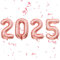KOBOKO Silvester Deko 2025 Luftballon, 32 Zoll Happy New Year 2025 Deko Luftballons Rose Gold, Deko Silvester 2025 Ballon, Neujahr Deko Folienballon 2025, Silvester Deko 2025 Party Set Neujahr Ballons