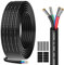 Cavo Elettrico 20 AWG 4 x 0,52 mm² UL2464-10 Metri, 4 Conduttori in Rame Stagnato, 300V, Ideale per Illuminazione LED Auto, Casa e Applicazioni Esterne