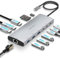RSHTECH 10Gbps Docking Station Triple Display, 12-in-1 USB C Hub 3.2 with Dual HDMI+ DP 4K@60Hz, 3x 10Gbps USB 3.2 Ports (2C+1A), 2x USB 3.0, Ethernet Adapter, 100W PD and SD/TF (RSH-T12HD)