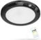 Coollamp LED Ceiling Light with Motion Sensor, Magnetic Mount, 10000mAh Rechargeable Battery, 400 Lumens, 3 Color Temperatures, Remote Control, Shower Light for Bathroom, Hallway, Porch, Stairs, Black