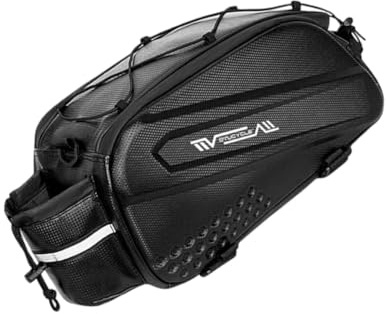 Pufei Fahrrad Gepäckträgertasche 12L Wasserdicht | Hartschalen-Fahrradtasche für MTB, E-Bike & Straßenräder | Stabile Klettbefestigung, Großes Volumen, Elastische Oberfixierung