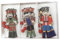 Gatuida 9pcs Nutcracker Soldier Pendant Christmas Tree Decor Hand-painted Wooden Ornament