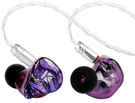 KBEAR Cepheus - Monitor intraural, 16 unidades de auriculares dinámicos de alta fidelidad, auriculares intraurales de circuito magnético dual, auriculares con cable, graves potentes, cable IEM chapado