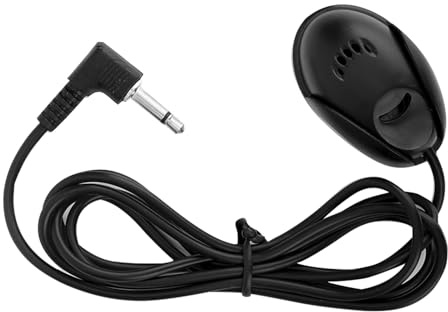 Solinder Mini-Car-Mikrofon, Audio Talk GPS-Monitor, Omnidirektional-Pick-up 3,5 Mm Externes Mikrofon für Autostereo, Robustes ABS-Material, 1,2 M Kabel für Mehr Flexibilität