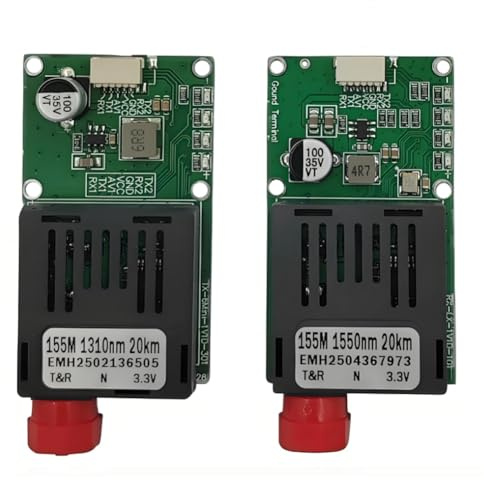Yzzthumss Terminal Equipment TTL Optical Transceiver Module For-Drone RX/TX/AV/VCC/GND Interface 20KM Fiber TTL Module