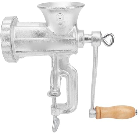 Mumusuki Hachoir à Viande Manuel, Fonte Revêtue d'étain, Poignée Ergonomique pour Galettes de Hamburger et Saucisses Faites Maison