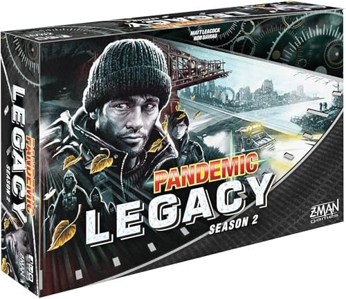 Z-Man Games, Pandemic Legacy Season 2 Black Edition, Board Game, Ages 14+, For 2 to 4 Players, 60 Minutes Playing Time