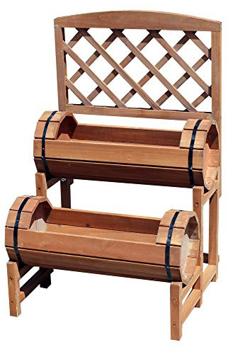 Kingfisher PLANTER6 Twin Barrel Planter, Transparent, One Size