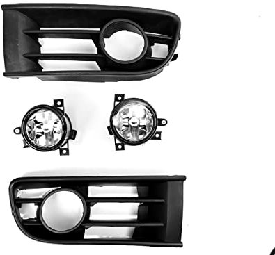 HZ-DESIGN 1 Satz Nebelscheinwerfer incl. Gitter NSW SET + Blenden kompatibel mit Polo 9N 9N1