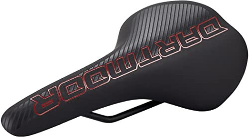 Dartmoor Arrow Sattel MTB/Cycle Uni Erwachsene, Schwarz/Rot, 140 x 280 mm