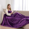 ml MassAri Limited Fleece Blanket Sofa Bed Throw 200x240 Dark Purple King Size Luxurious Cosy Winter Warm Faux Fur Reversible (Dark Purple, King)