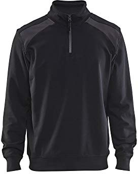 BLÅKLÄDER Men's Sweater Two-Tone Half-Zip Sweater (Pack of 1)
