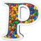 DecoPorex – Letra P para Candy Bar de 19Cm de Altura y 2Cm de Profundidad en poliestireno