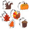 FHzytg 6 Stück Herbst Ausstecher Set, Ausstecher Kürbis, Blätter Keksausstecher, Erntedankfest Ausstecher, Edelstahl DIY Plätzchenausstecher Ausstechformen, Kürbis, Ahornblatt, Eichhörnchen