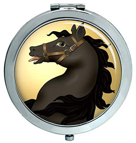 Dunkel Pferd Kompakter Spiegel