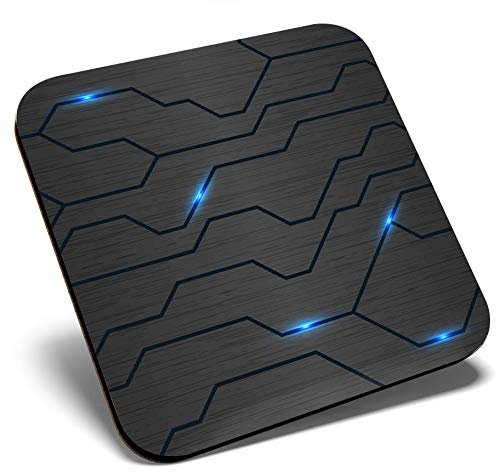 Great Single Coaster Square - Futuristic Technology Gaming Style |Glossy Quality Coasters | Tabletop Protection for Any Table Type #21568