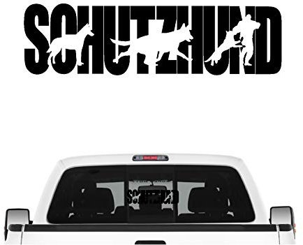 siviwonder Schutzhund Hundesport Auto Aufkleber Hund Folie Schutzhundesport Dienst Farbe Schwarz, Größe 20cm
