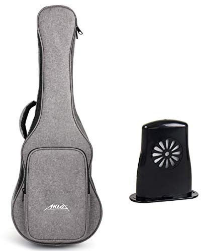 Aklot Ukulelen-Gigbag mit Tragegriff für 66 cm Tenor-Ukulele, 12 mm dicke Polsterung mit Luftbefeuchter