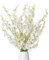 Kisflower 12Pcs Artificial Dancing Orchids Flowers - White Silk Gypsophila Cherry Blossom for Home Decoration