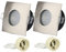 LEDLUX 2 x IP54 porta faretto impermeabile per doccia, box da bagno, foro 75 mm, porta lampada GU10 incluso