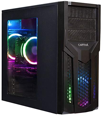 Captiva G12IG 20V3 Gaming-PC | Intel Core i7-10700KF | B460 Mainboard | NVIDIA RTX 3060 Ti 8GB | 16GB DDR4 RAM | SSD 480GB | Luftkühlung | RGB Lüfter | Windows 10 Home | PC Spiele