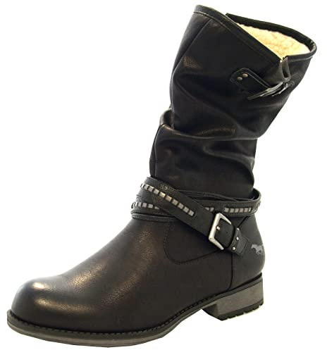 MUSTANG Bottine Femme 1139-624, Pointure:38 EU, La Couleur:Noir