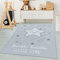 Carpetsale24 Kinderteppich Modern Sterne-Design Grau 120 x 170 cm - Kurzflor Teppich Kinderzimmer Waschbarer Spielteppich Babyteppich für Jungen und Mädchen Extra Weich und Antiallergen Rechteckig