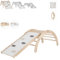 MAMOI® Kletterbogen mit rutsche, Kletterdreieck, Baby Klettern, Klettergerüst aus Holz, Holzbogen für Kinder, Rutschbrett für Spielplatz, Klettergerüst Indoor ab 1 Jahr 2/3 Jahre, Montessori