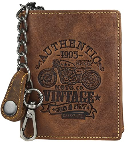 Greenburry Vintage Cafe-Racer Geldbörse RFID Leder 9,5 cm