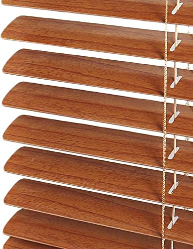Aluminium-Metall-Jalousien,25mm Holzmaserung Aluminium Lamellen Rollo Faltrollo Jalousette,Verdunkelung,Wasserdicht,Für Küche,Büro,Badezimmer,Schlafzimmer,Wohnzimmer,Anpassbar (W110xH200cm(43x79in))