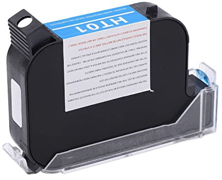 Cartucho de Inyección de Tinta para Impresora de Inyección de Tinta Portátil Cartucho de Impresora de Mano de Presión Normal 12.7mm 42ml para Vidrio para Madera (Negro)