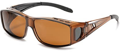SIPHEW Überzieh Sonnenbrille Polarisierte für Brillenträger Überbrille Sonnenbrille mit seitlichen Schilden Über Noramall Brille Fitovers Sunglasses UV400 Protection