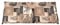 Bankauflage - Braun - Grau - Beige - 48 x 115 cm - mit Stehsaum